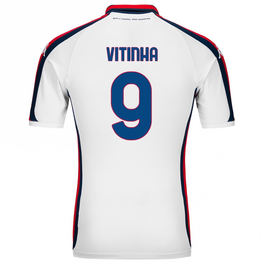 Kids Football Vitinha #9 White Away Jersey 2024/25 T-Shirt Australia