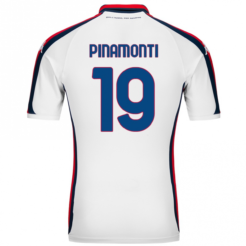 Kids Football Andrea Pinamonti #19 White Away Jersey 2024/25 T-Shirt Australia