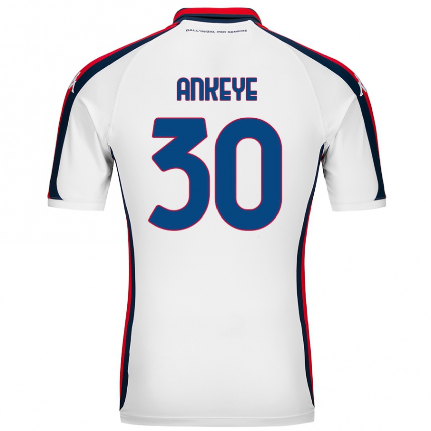 Kids Football David Ankeye #30 White Away Jersey 2024/25 T-Shirt Australia