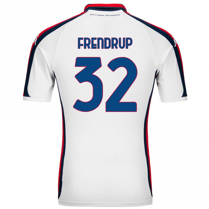 Kids Football Morten Frendrup #32 White Away Jersey 2024/25 T-Shirt Australia