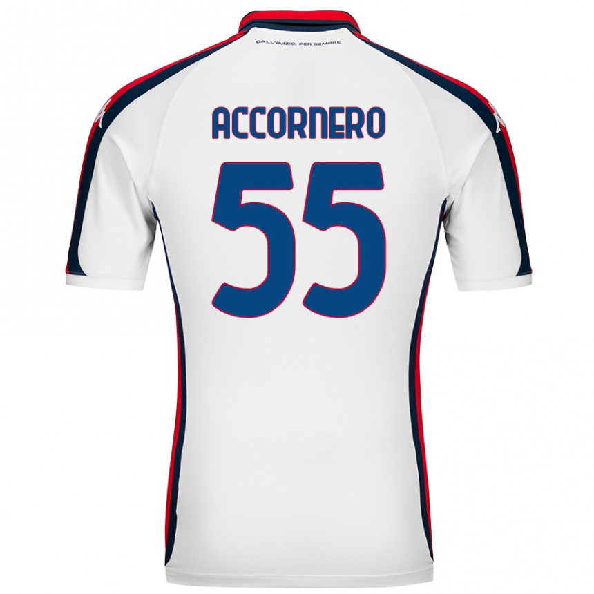 Kids Football Federico Accornero #55 White Away Jersey 2024/25 T-Shirt Australia