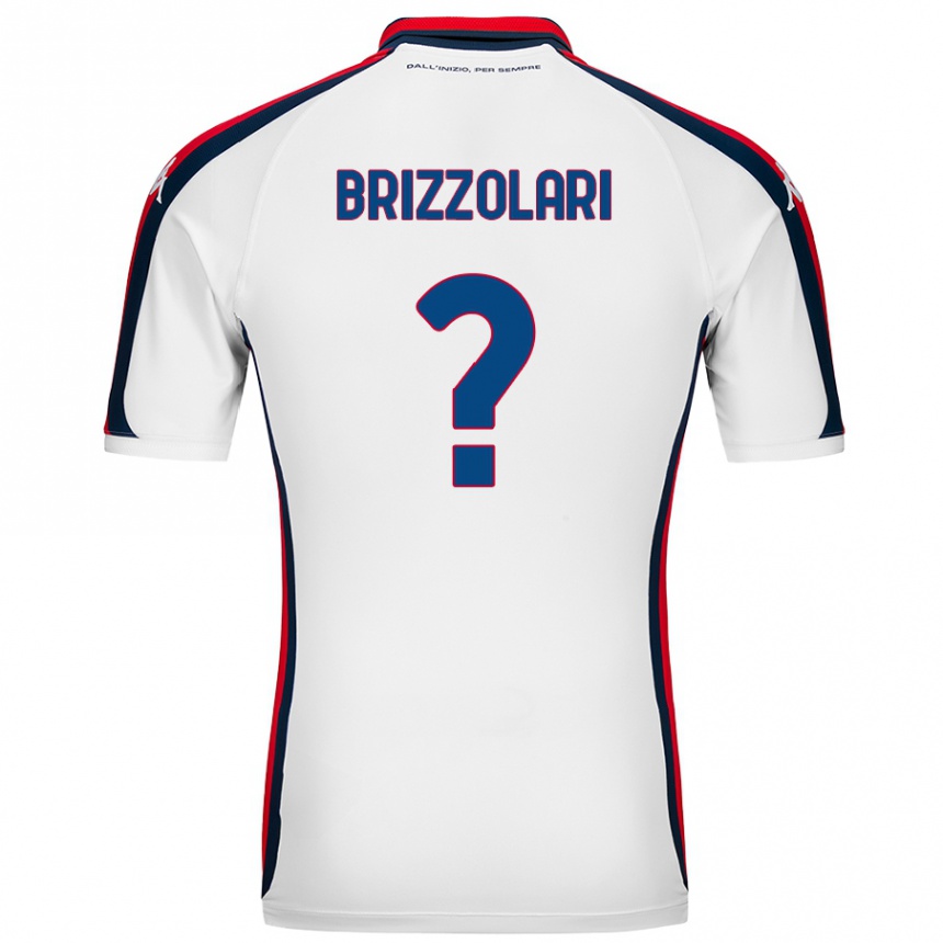 Kids Football Mattia Brizzolari #0 White Away Jersey 2024/25 T-Shirt Australia