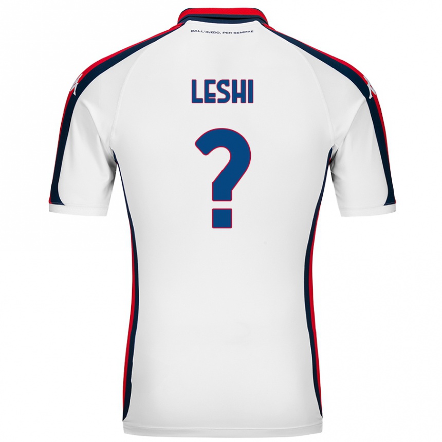 Kids Football Arber Leshi #0 White Away Jersey 2024/25 T-Shirt Australia