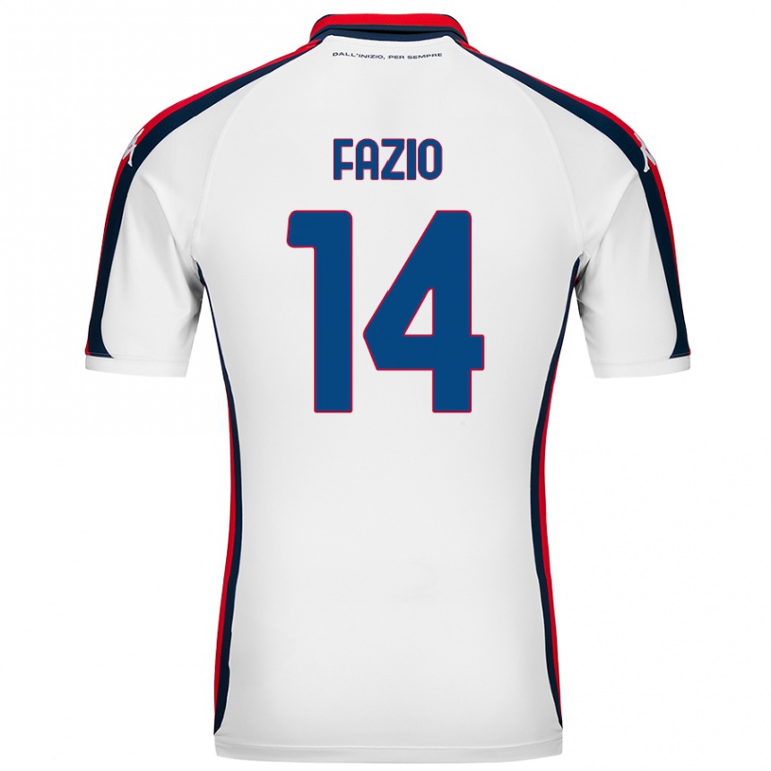 Kids Football Tommaso Fazio #14 White Away Jersey 2024/25 T-Shirt Australia