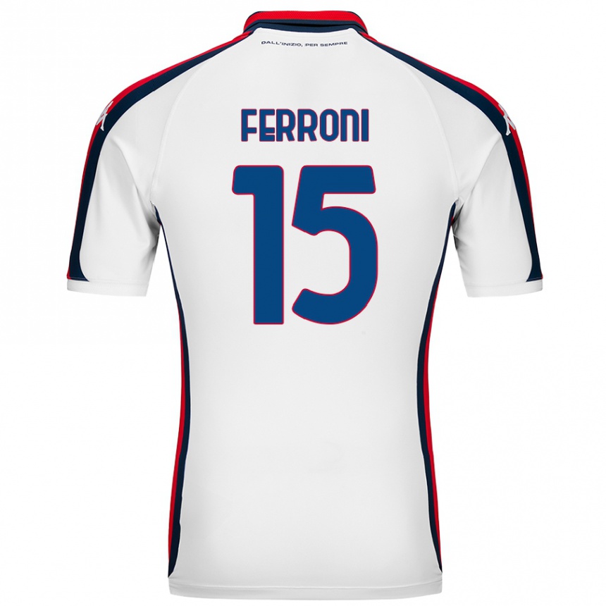 Kids Football Leonardo Ferroni #15 White Away Jersey 2024/25 T-Shirt Australia