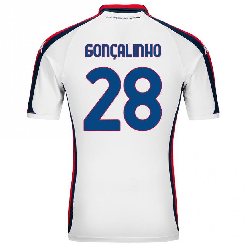 Kids Football João Gonçalinho #28 White Away Jersey 2024/25 T-Shirt Australia