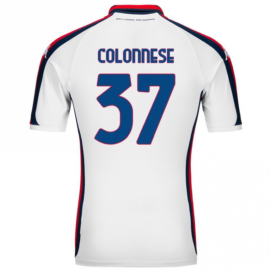 Kids Football Lorenzo Colonnese #37 White Away Jersey 2024/25 T-Shirt Australia