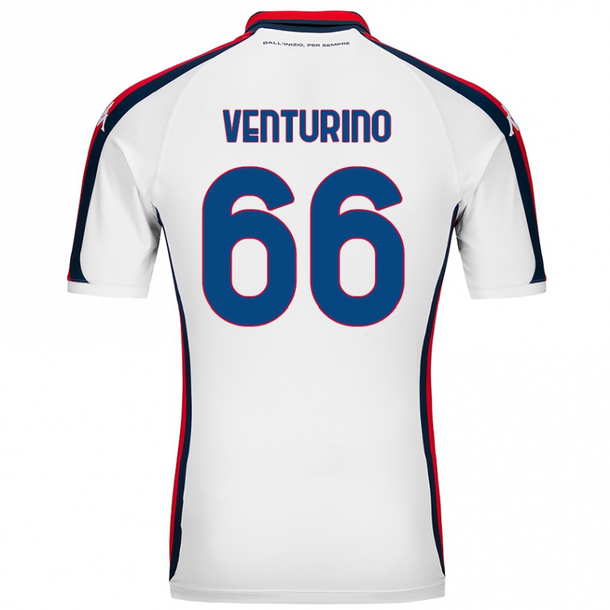 Kids Football Lorenzo Venturino #66 White Away Jersey 2024/25 T-Shirt Australia