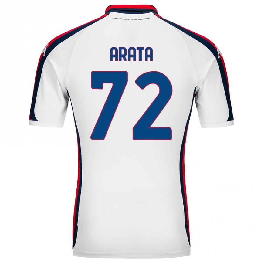 Kids Football Stefano Arata #72 White Away Jersey 2024/25 T-Shirt Australia