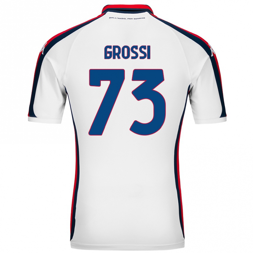 Kids Football Jacopo Grossi #73 White Away Jersey 2024/25 T-Shirt Australia