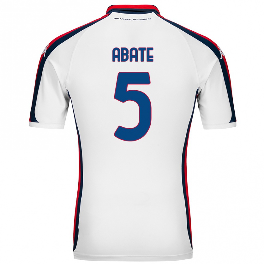 Kids Football Giada Abate #5 White Away Jersey 2024/25 T-Shirt Australia