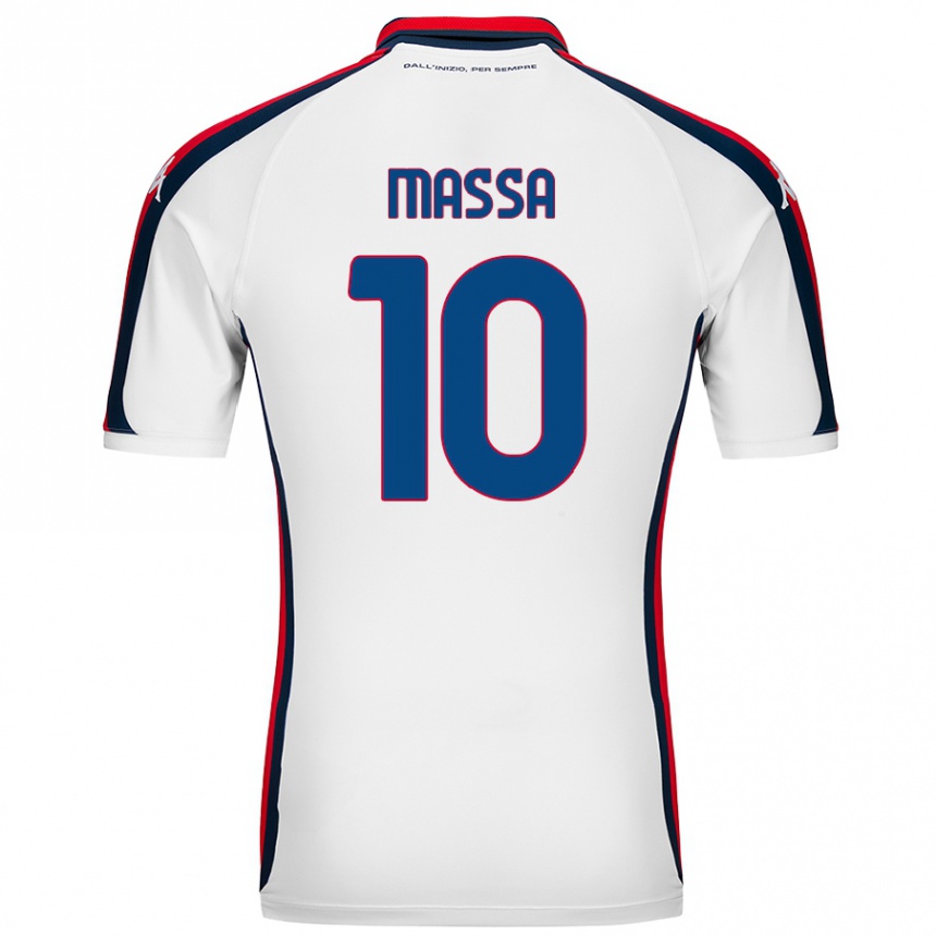 Kids Football Alessandra Massa #10 White Away Jersey 2024/25 T-Shirt Australia