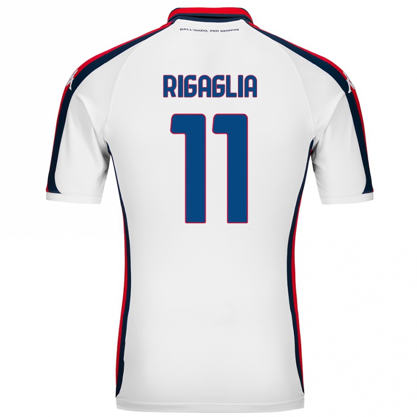 Kids Football Alison Rigaglia #11 White Away Jersey 2024/25 T-Shirt Australia