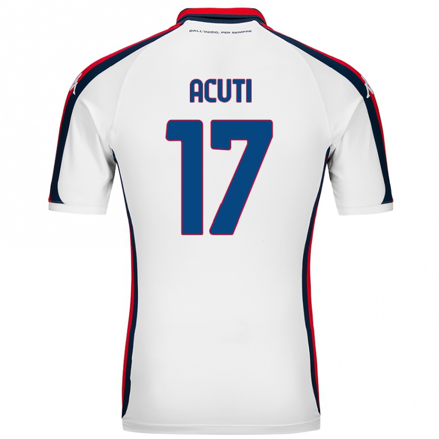 Kids Football Arianna Acuti #17 White Away Jersey 2024/25 T-Shirt Australia