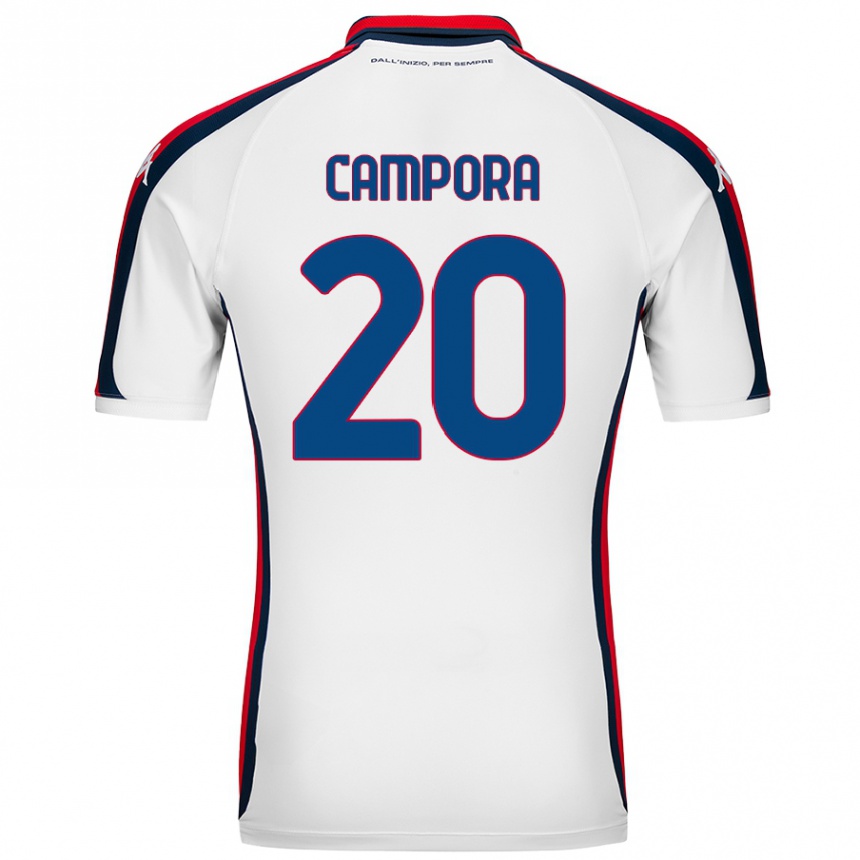 Kids Football Alice Campora #20 White Away Jersey 2024/25 T-Shirt Australia