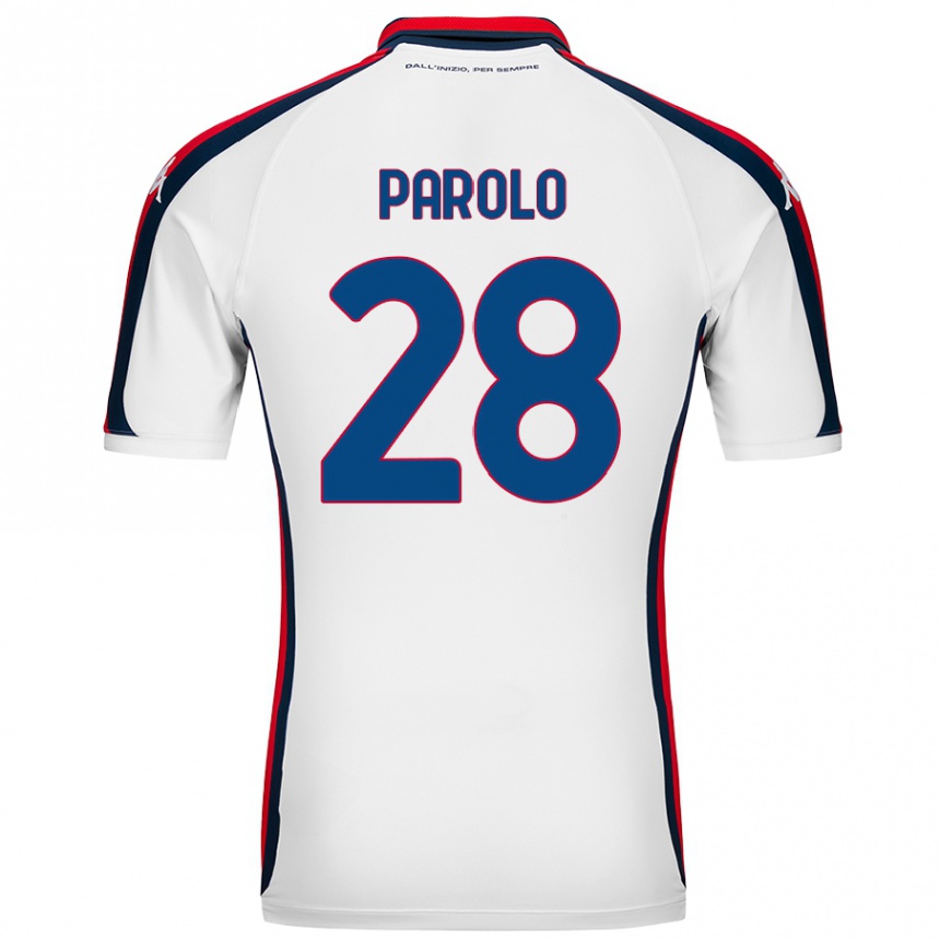 Kids Football Lucrezia Parolo #28 White Away Jersey 2024/25 T-Shirt Australia