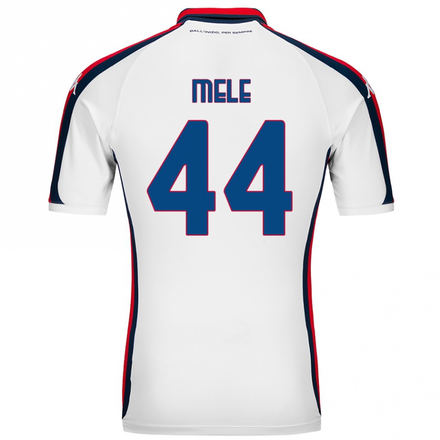 Kids Football Chiara Mele #44 White Away Jersey 2024/25 T-Shirt Australia