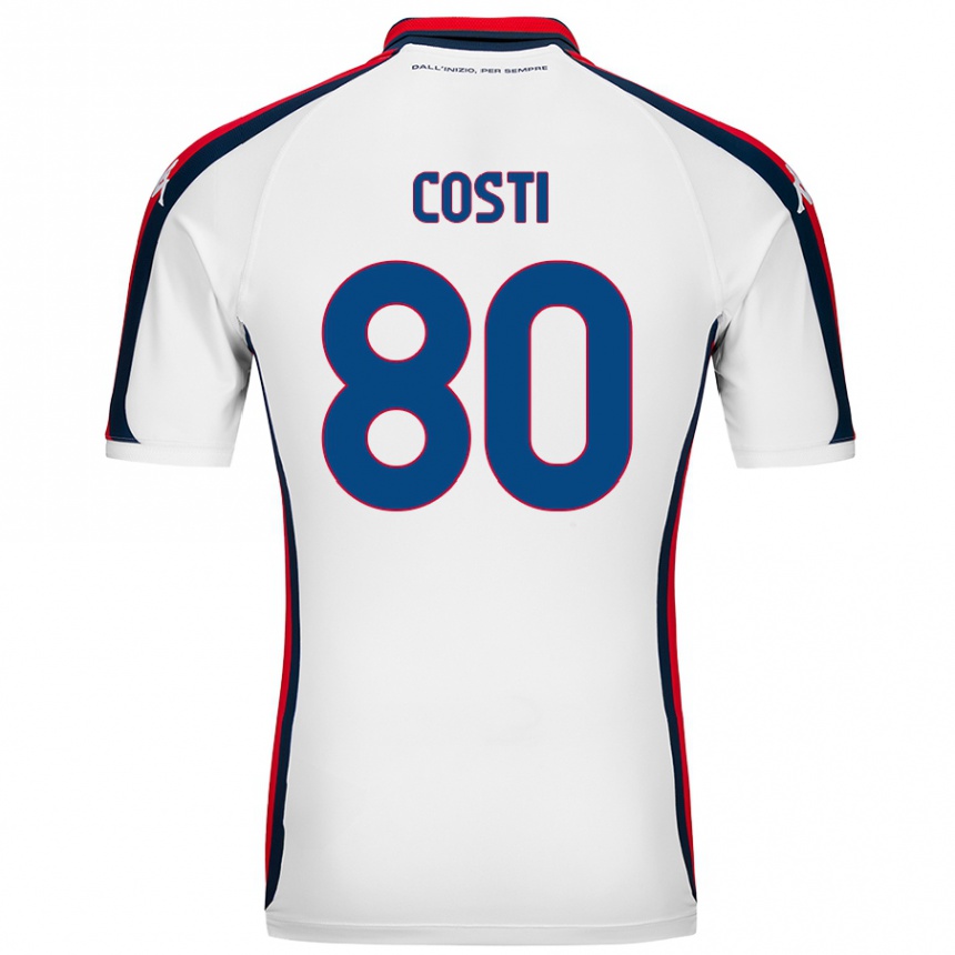 Kids Football Fabiana Costi #80 White Away Jersey 2024/25 T-Shirt Australia