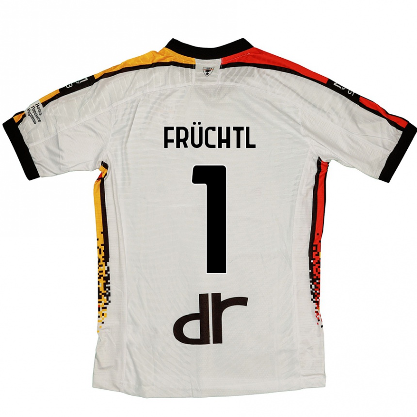 Kids Football Christian Früchtl #1 White Black Away Jersey 2024/25 T-Shirt Australia