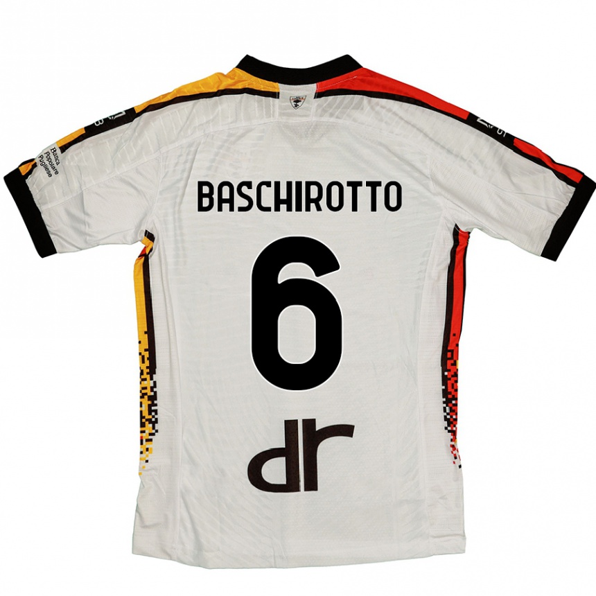 Kids Football Federico Baschirotto #6 White Black Away Jersey 2024/25 T-Shirt Australia