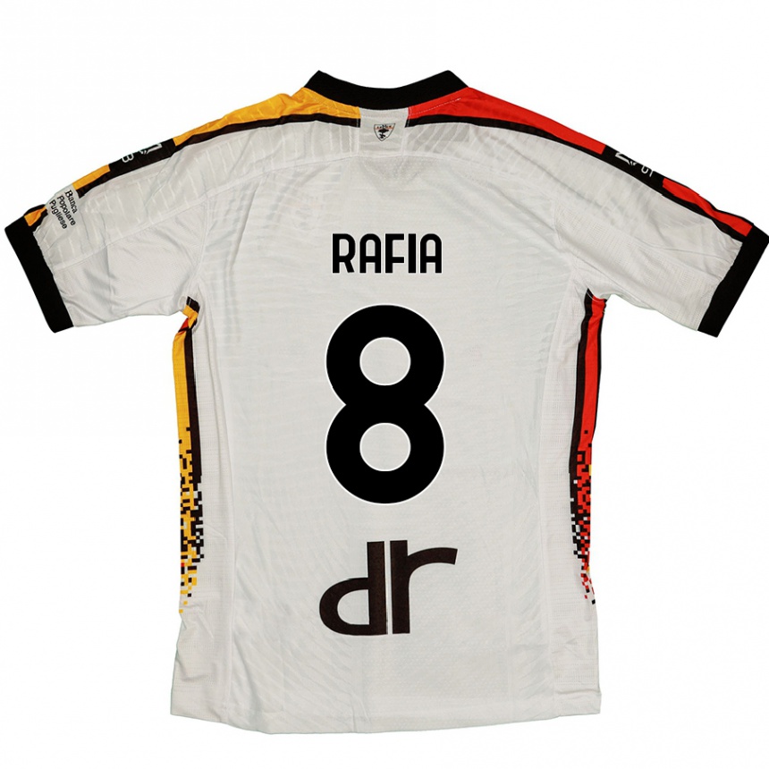 Kids Football Hamza Rafia #8 White Black Away Jersey 2024/25 T-Shirt Australia