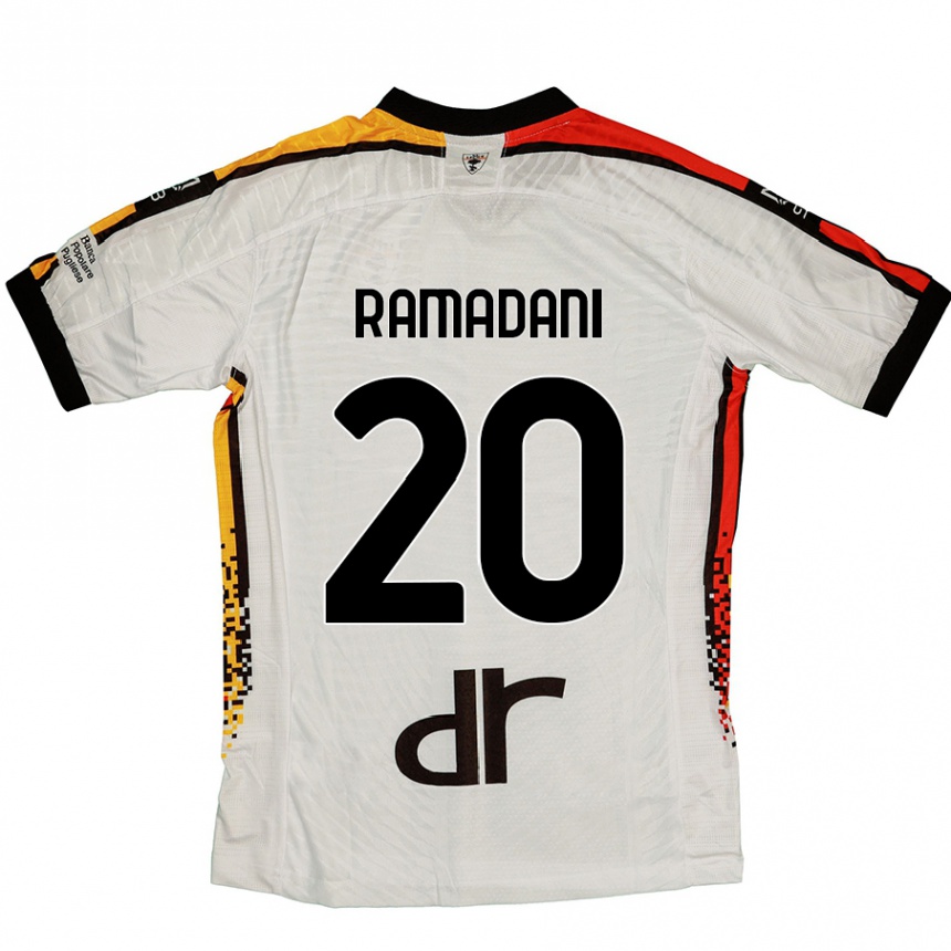 Kids Football Ylber Ramadani #20 White Black Away Jersey 2024/25 T-Shirt Australia