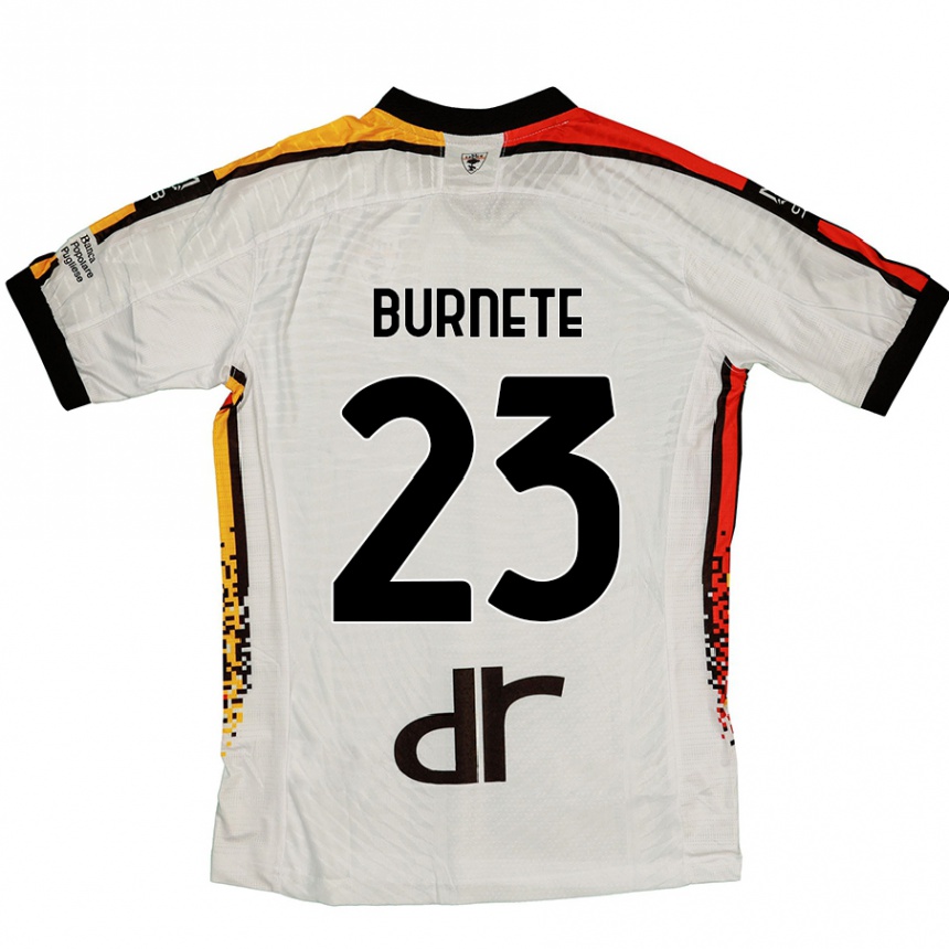 Kids Football Rareș Burnete #23 White Black Away Jersey 2024/25 T-Shirt Australia