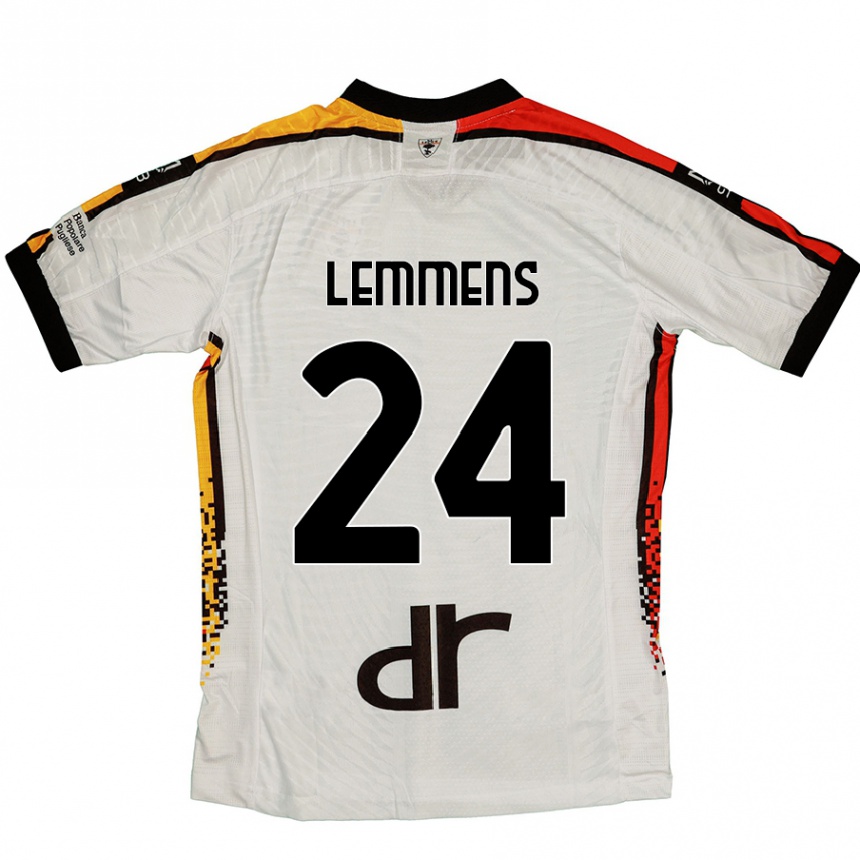 Kids Football Mats Lemmens #24 White Black Away Jersey 2024/25 T-Shirt Australia