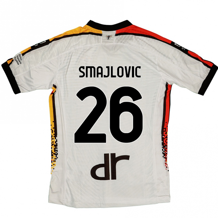 Kids Football Zinedin Smajlovic #26 White Black Away Jersey 2024/25 T-Shirt Australia