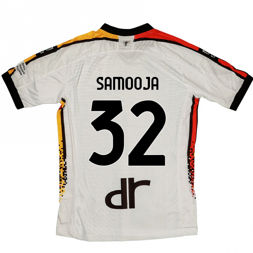 Kids Football Jasper Samooja #32 White Black Away Jersey 2024/25 T-Shirt Australia