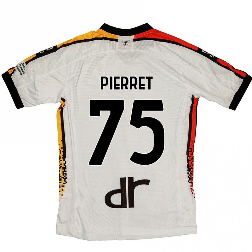 Kids Football Balthazar Pierret #75 White Black Away Jersey 2024/25 T-Shirt Australia