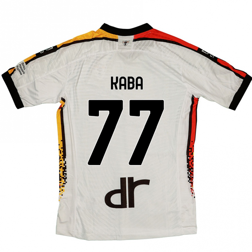 Kids Football Mohamed Kaba #77 White Black Away Jersey 2024/25 T-Shirt Australia