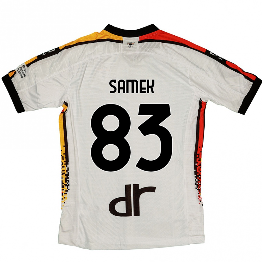 Kids Football Daniel Samek #83 White Black Away Jersey 2024/25 T-Shirt Australia