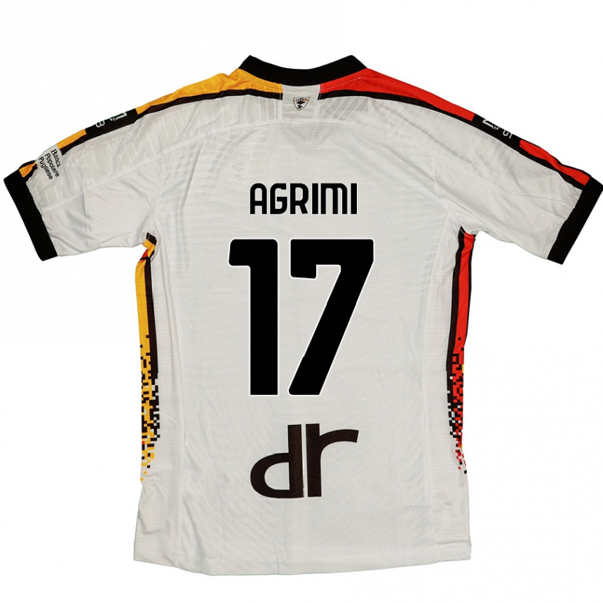 Kids Football Matteo Agrimi #17 White Black Away Jersey 2024/25 T-Shirt Australia