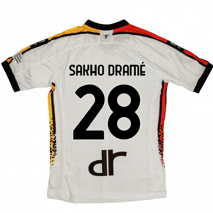 Kids Football Samba Sakho Dramé #28 White Black Away Jersey 2024/25 T-Shirt Australia