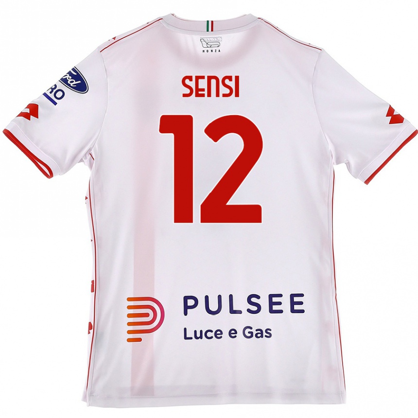 Kids Football Stefano Sensi #12 White Red Away Jersey 2024/25 T-Shirt Australia