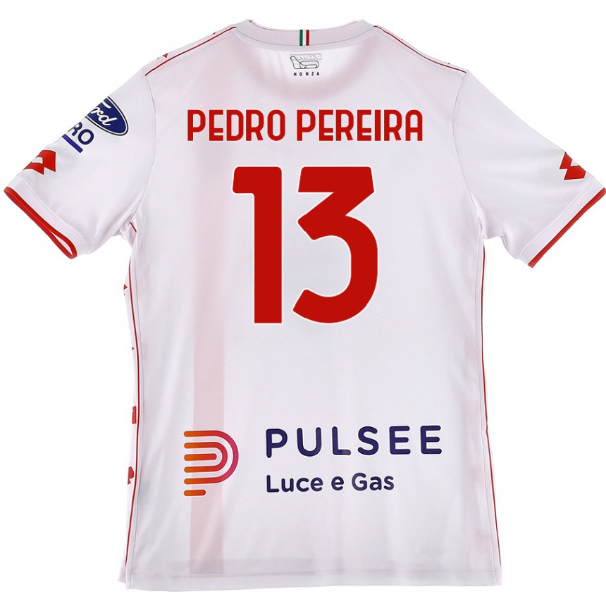 Kids Football Pedro Pereira #13 White Red Away Jersey 2024/25 T-Shirt Australia