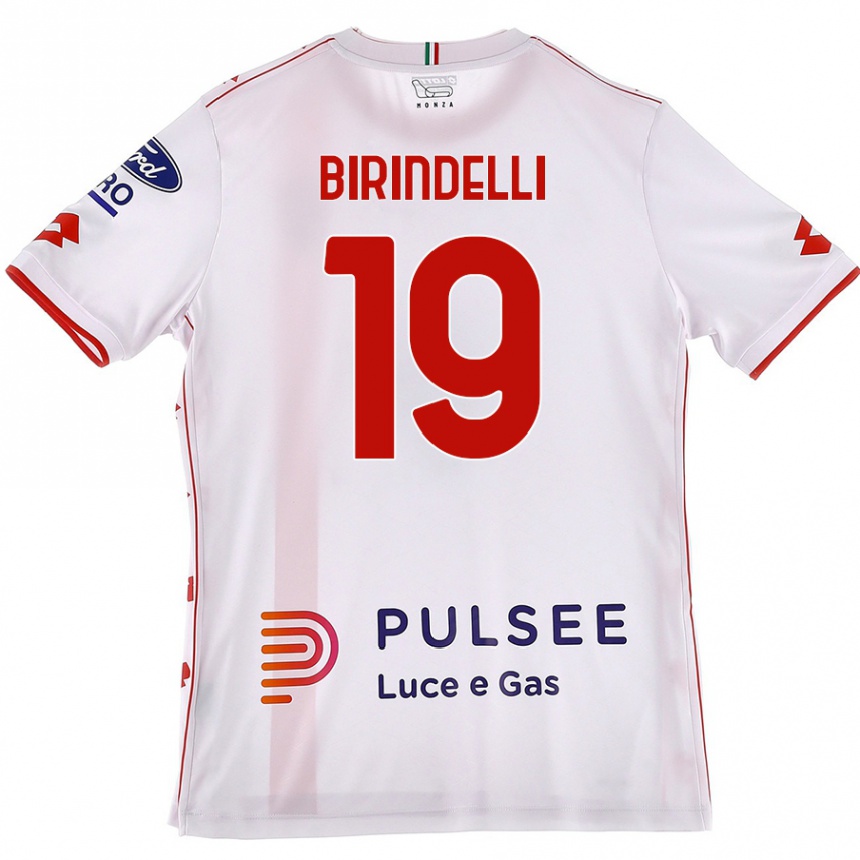 Kids Football Samuele Birindelli #19 White Red Away Jersey 2024/25 T-Shirt Australia