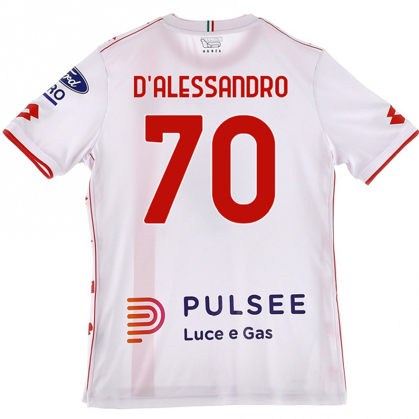 Kids Football Marco D'alessandro #70 White Red Away Jersey 2024/25 T-Shirt Australia