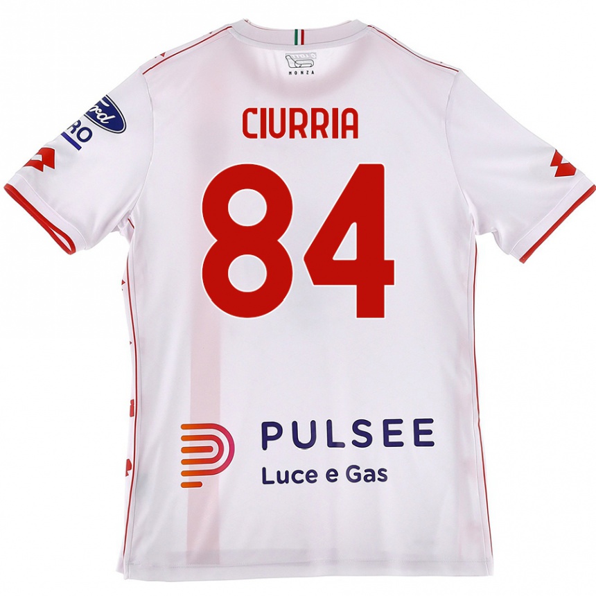 Kids Football Patrick Ciurria #84 White Red Away Jersey 2024/25 T-Shirt Australia