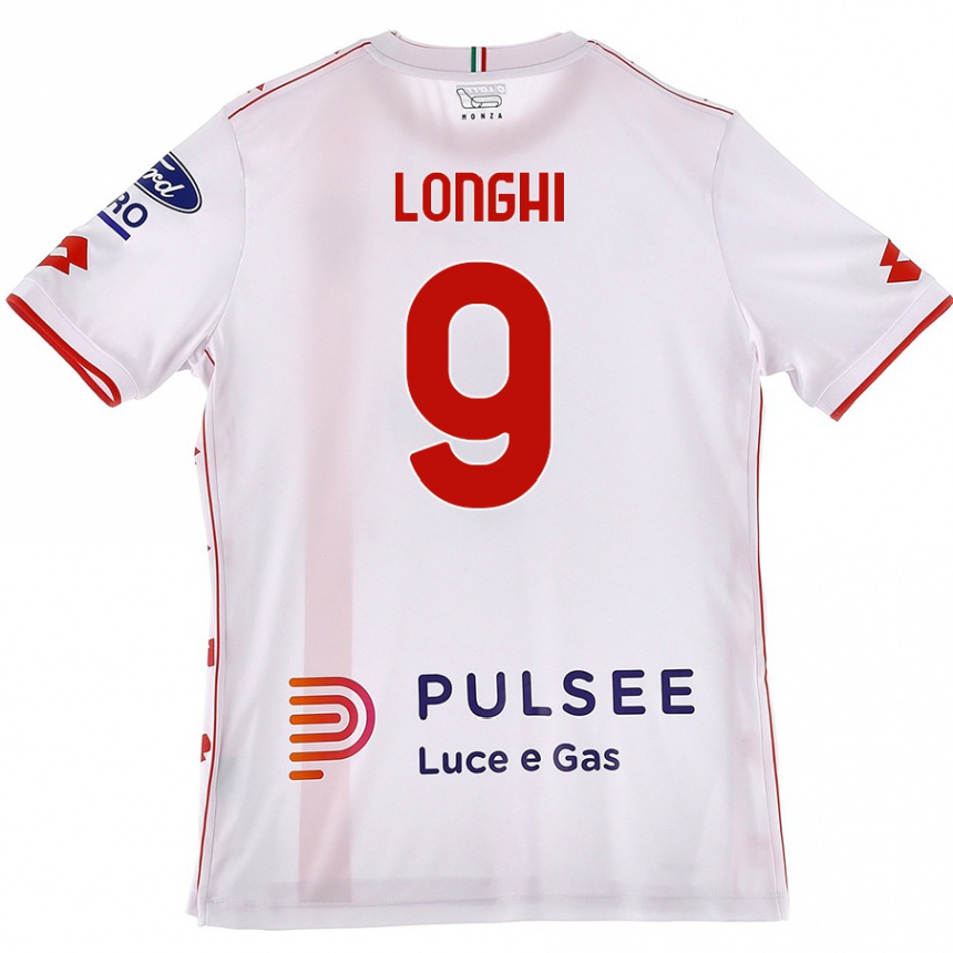 Kids Football Jordan Longhi #9 White Red Away Jersey 2024/25 T-Shirt Australia