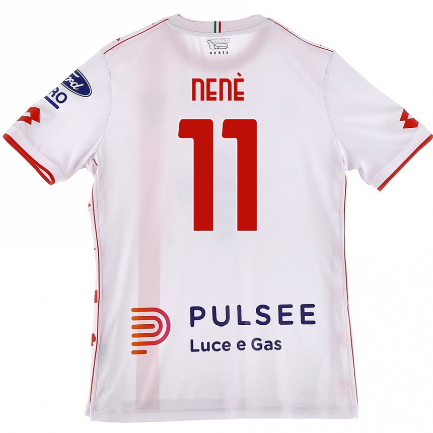 Kids Football Stephen Nenè #11 White Red Away Jersey 2024/25 T-Shirt Australia