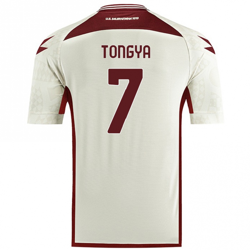 Kids Football Franco Tongya #7 Cream Color Away Jersey 2024/25 T-Shirt Australia