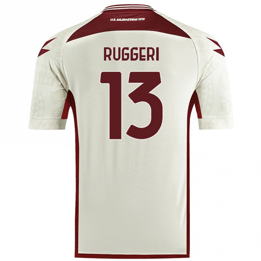 Kids Football Fabio Ruggeri #13 Cream Color Away Jersey 2024/25 T-Shirt Australia