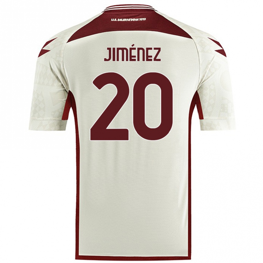 Kids Football Kaleb Jiménez #20 Cream Color Away Jersey 2024/25 T-Shirt Australia