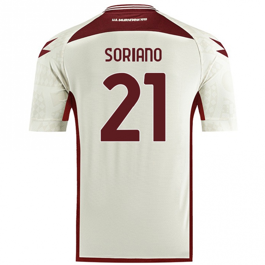 Kids Football Roberto Soriano #21 Cream Color Away Jersey 2024/25 T-Shirt Australia