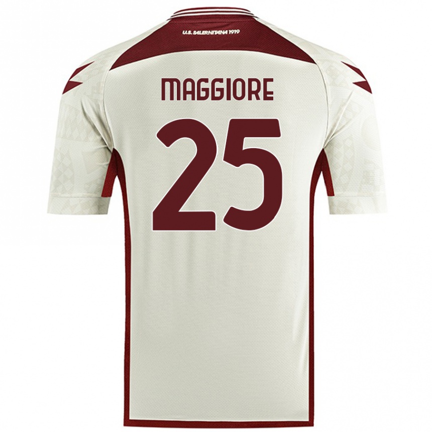 Kids Football Giulio Maggiore #25 Cream Color Away Jersey 2024/25 T-Shirt Australia