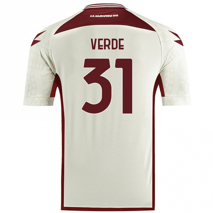 Kids Football Daniele Verde #31 Cream Color Away Jersey 2024/25 T-Shirt Australia