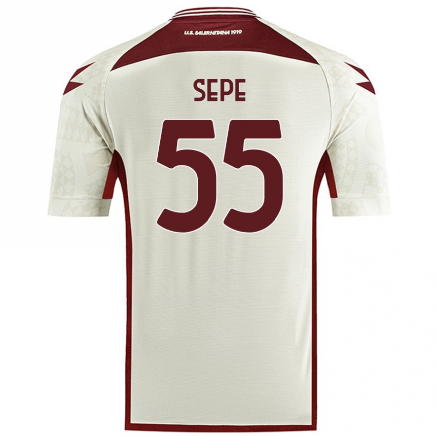 Kids Football Luigi Sepe #55 Cream Color Away Jersey 2024/25 T-Shirt Australia