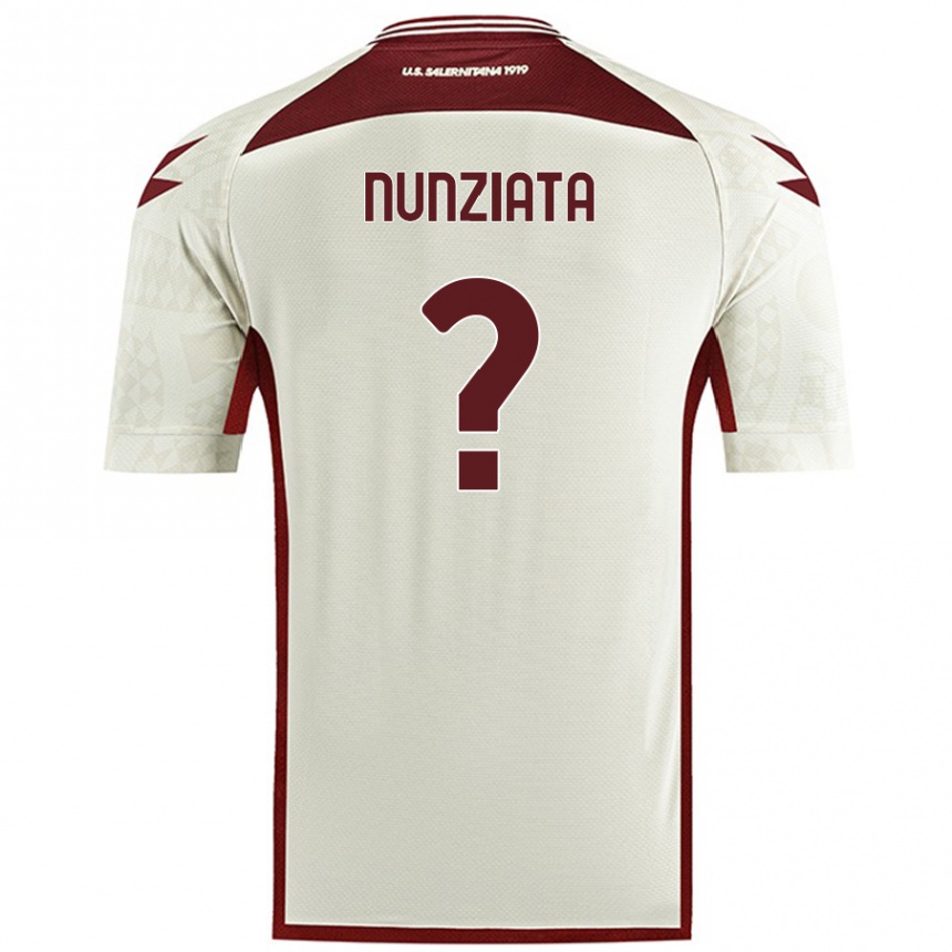 Kids Football Francesco Nunziata #0 Cream Color Away Jersey 2024/25 T-Shirt Australia